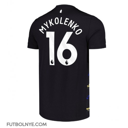 Camiseta Everton Vitaliy Mykolenko #16 Tercera Equipación 2025-26 manga corta
